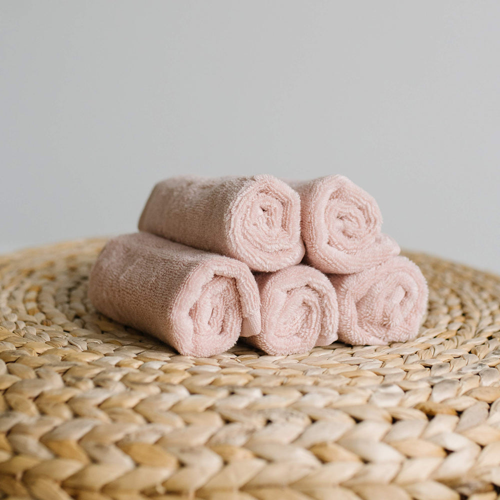 Natemia Turkish cotton washcloth; premium organic material with lasting softness.