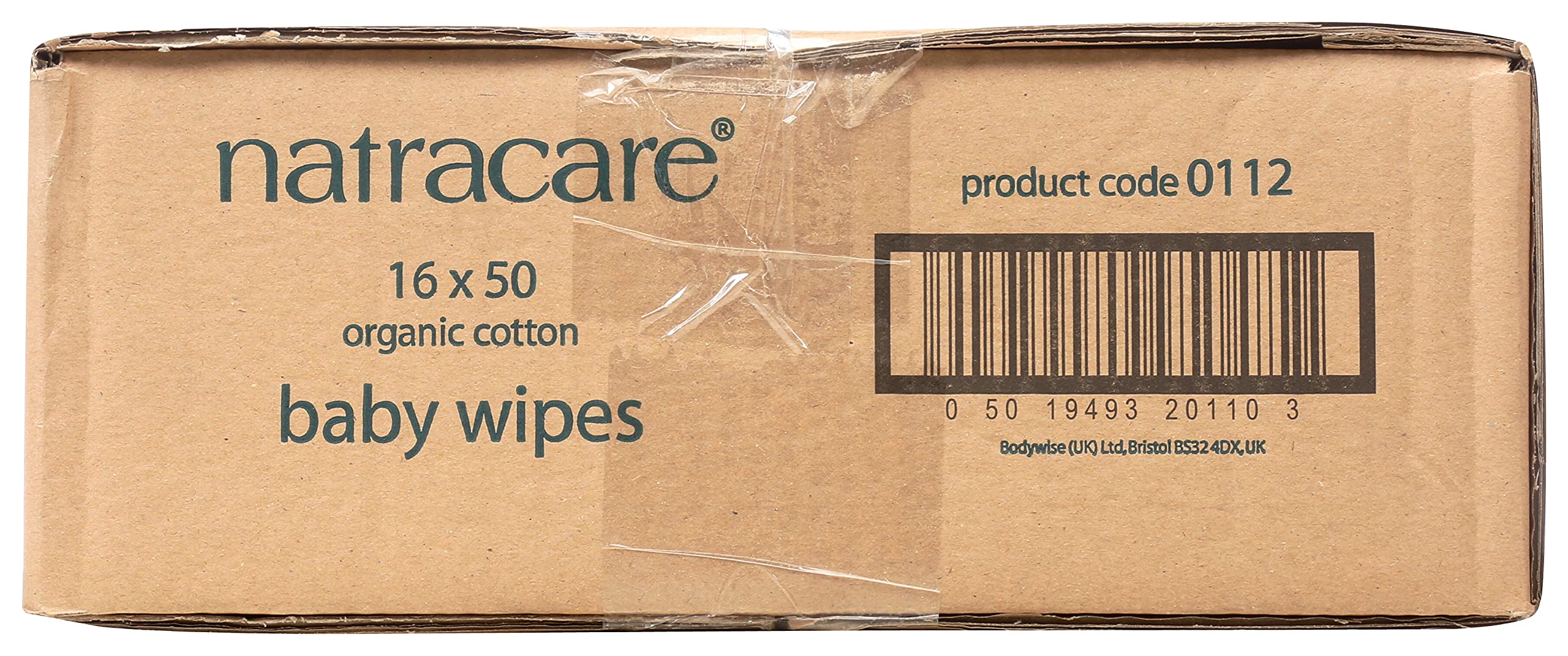 Natracare Organic Cotton Baby Wipes biodegradable packaging supports eco-friendly disposal.