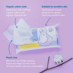 Natracare Organic Cotton Baby Wipes textured cloth feels gentle on skin.