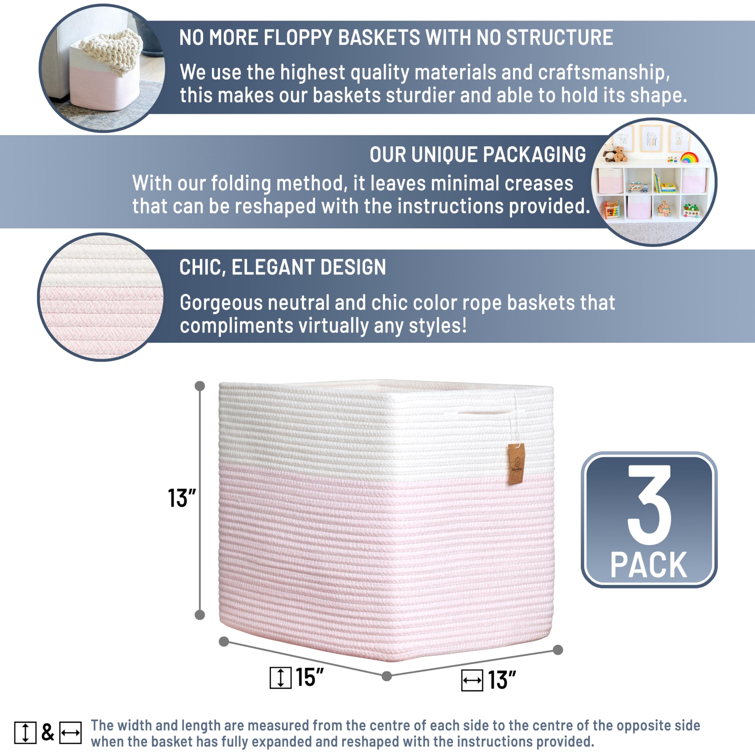 NaturalCozy folding design enables easy shaping and organization
