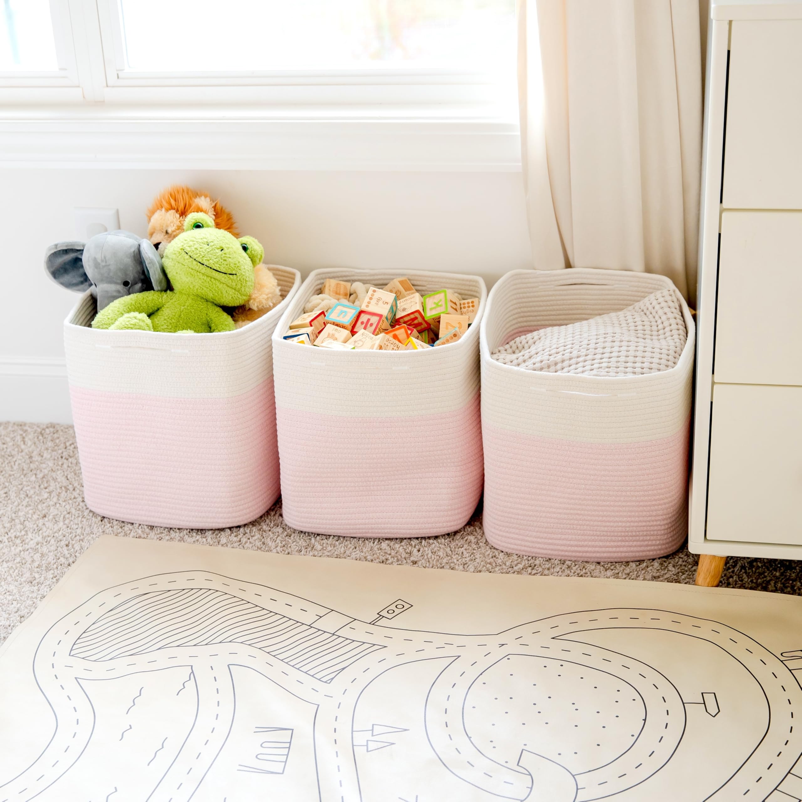NaturalCozy Kallax shelf insert fits inside cubes, maximizing space
