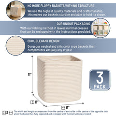 NaturalCozy storage cubes hidden handles for easy moving