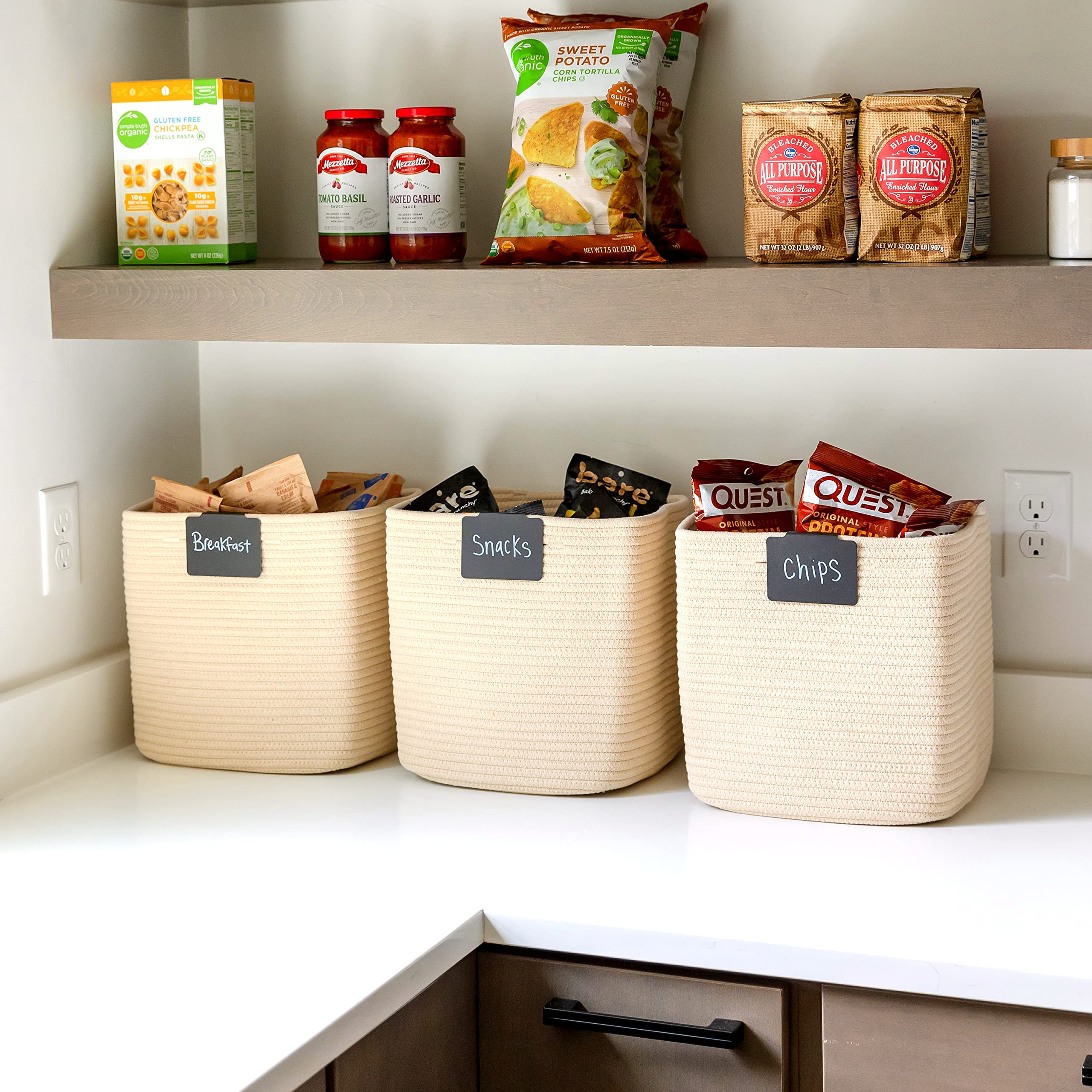 NaturalCozy 11-inch cube saves shelf space for supplies