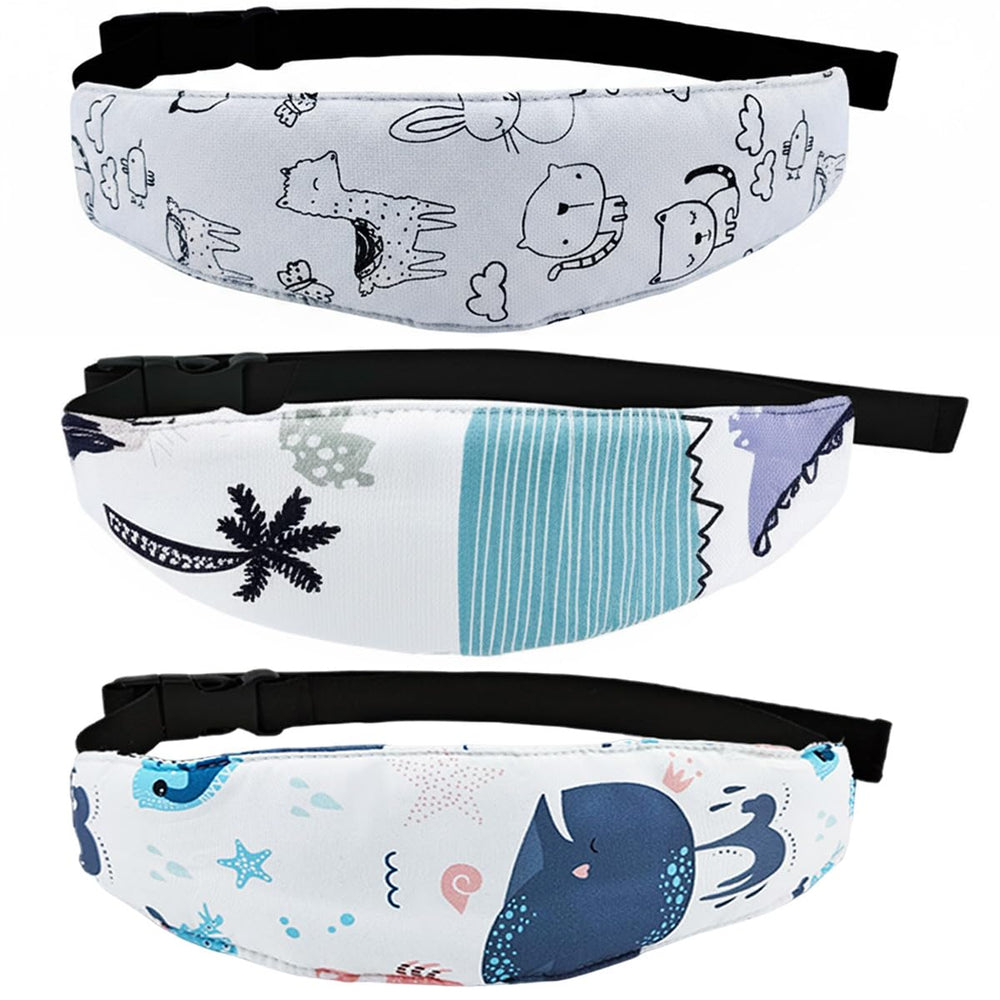 Naturahand baby head support band pattern 1 for car seats keeps head steady and comfortable