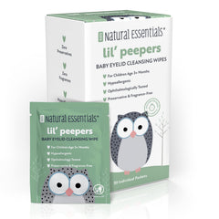 Close up of Lil Peepers wipe texture for gentle cleaning around eyes