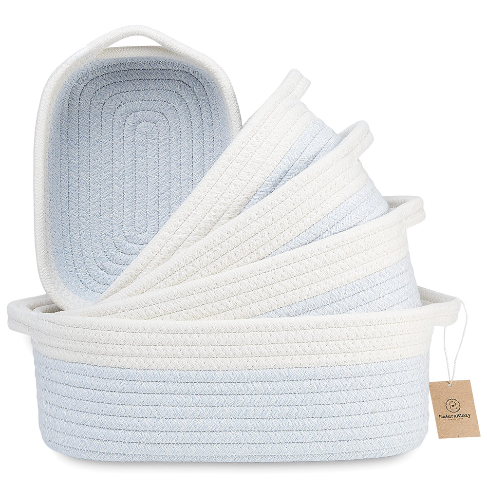 NaturalCozy five-piece basket set in packaging ready for use
