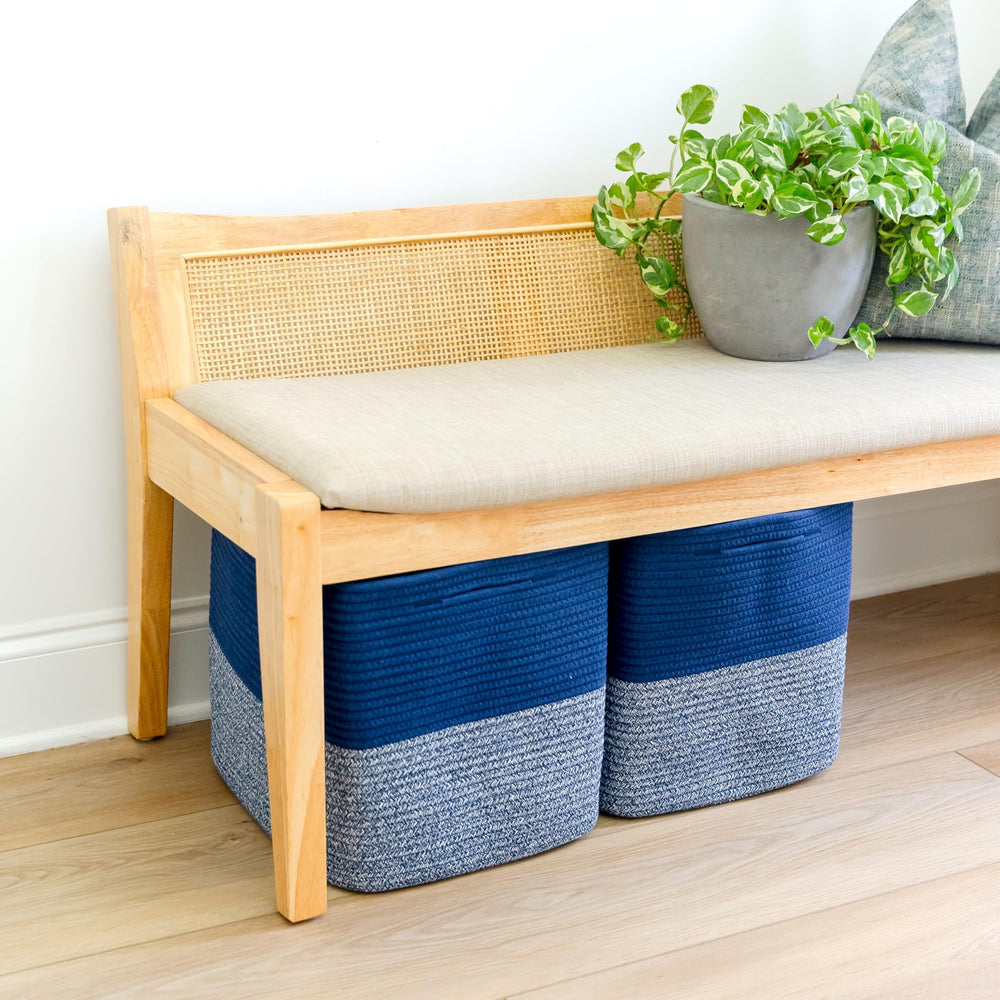 NaturalCozy 13x13 storage cube set optimized for shelf organization.