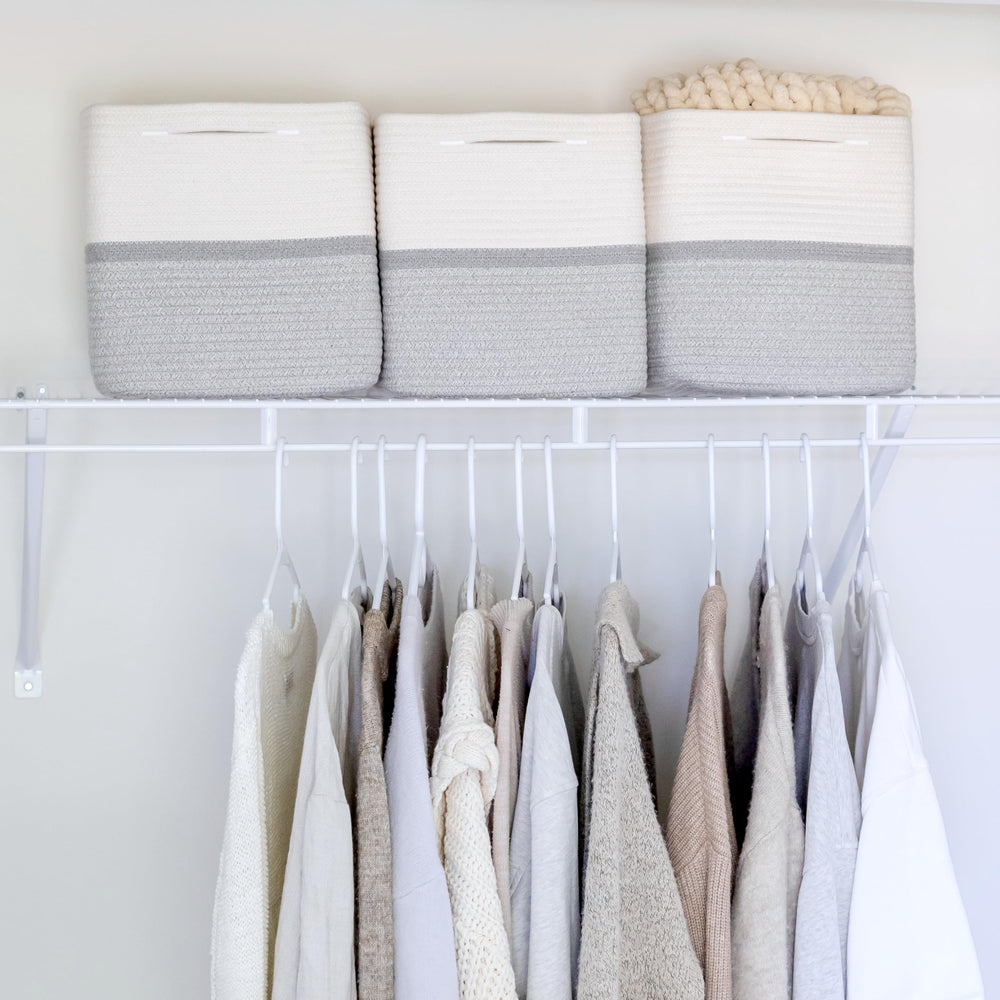 NaturalCozy nursery basket helps keep baby items neatly stored.