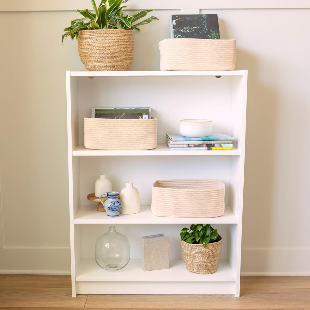 NaturalCozy triple-pack layout on shelf demonstrating space-saving organization