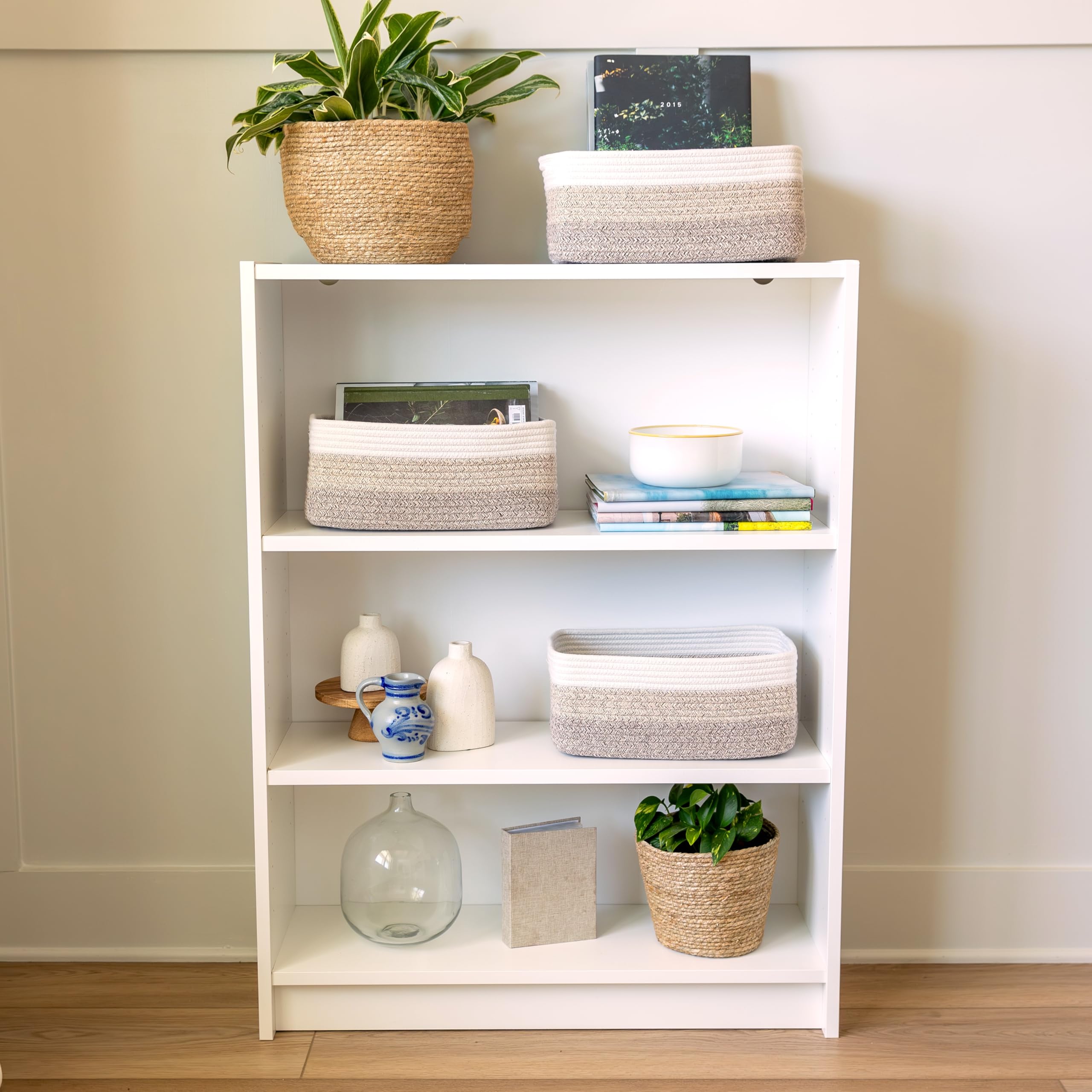 NaturalCozy baskets cotton-rope-material emphasizes sturdy, natural storage you can trust.