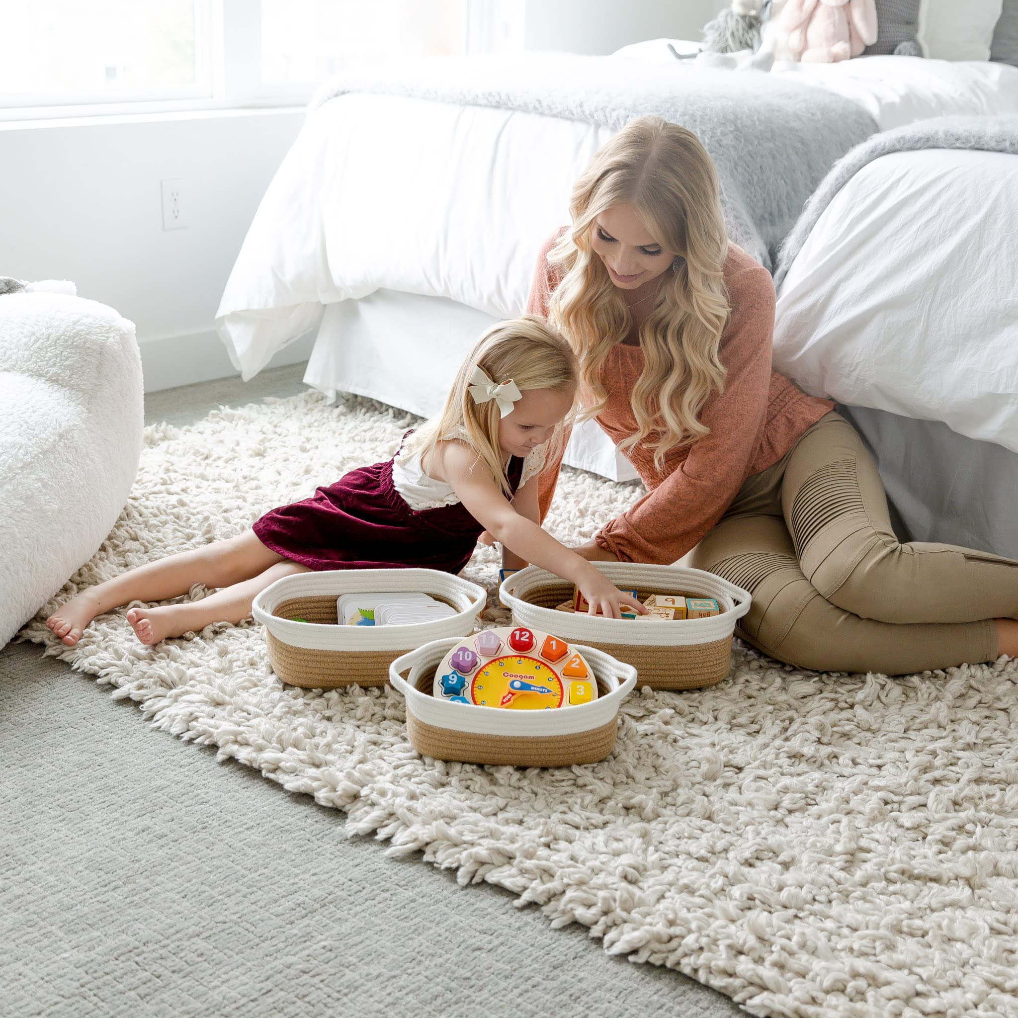 NaturalCozy cat toy box helps keep cat toys organized and accessible.