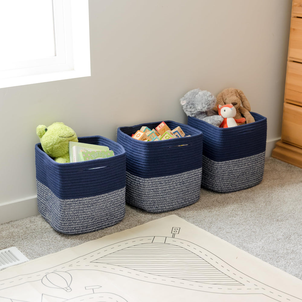 NaturalCozy closet organization bins pictured neatly for easy retrieval and clutter reduction.