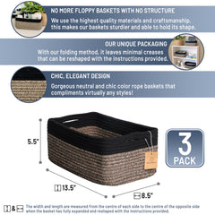 NaturalCozy cotton rope basket close-up highlighting soft fibers and durable construction.