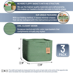 NaturalCozy cotton rope basket designed for nursery organization and toy storage