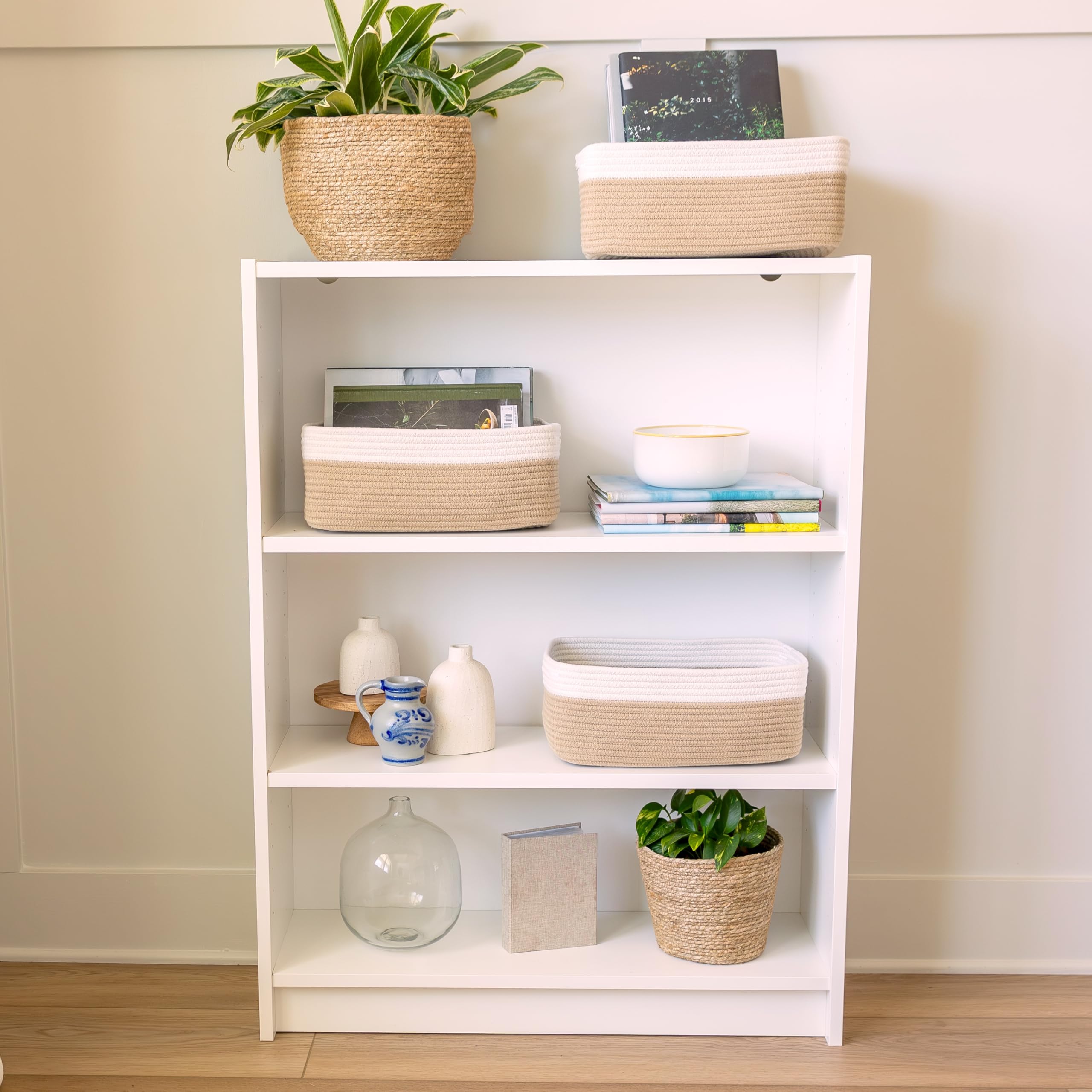 NaturalCozy decorative-storage-cube-shelf integrates neatly into living spaces with stylish, practical storage.