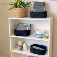 NaturalCozy hidden reinforced handles blend into basket weave