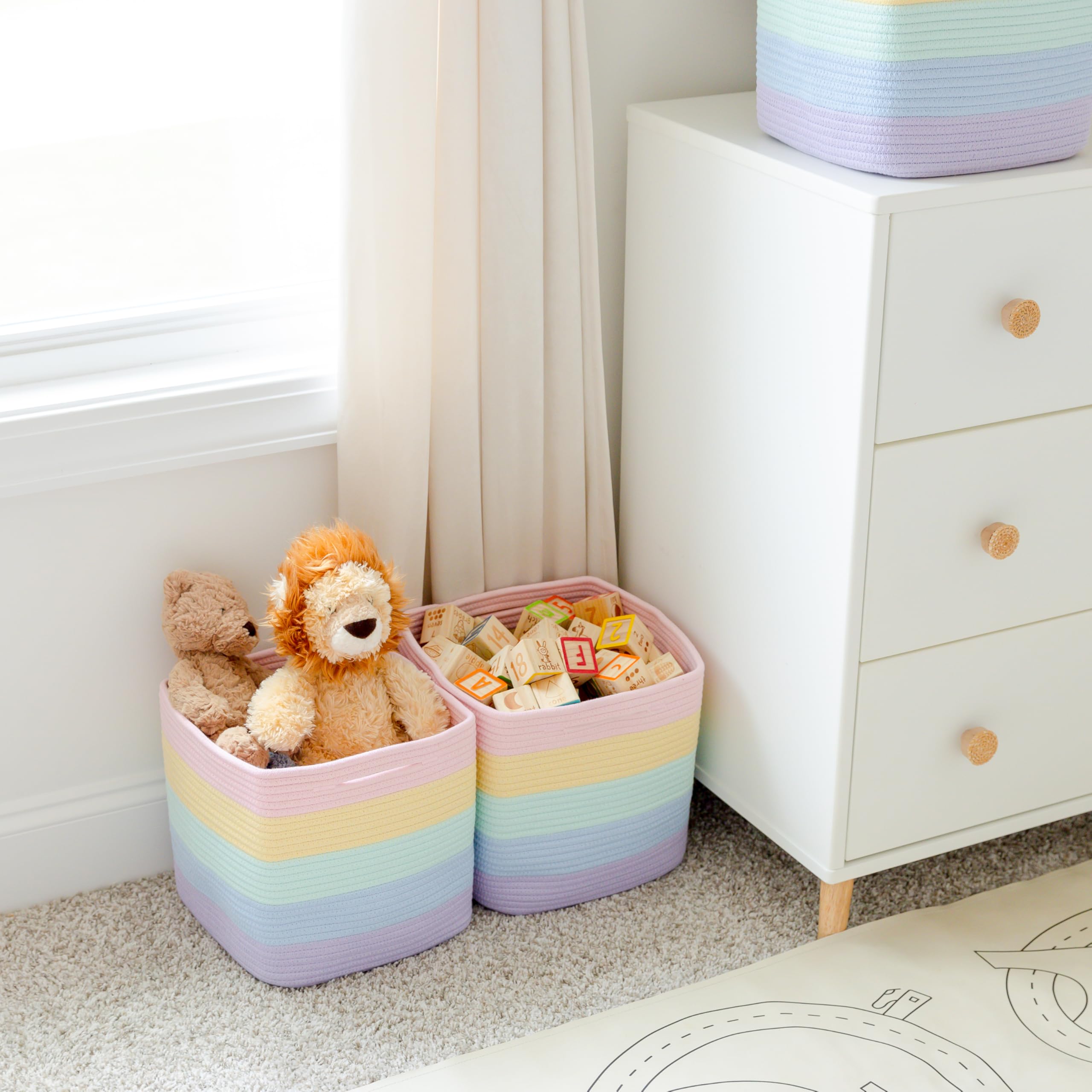 NaturalCozy hidden reinforced handles blend in while supporting heavier loads