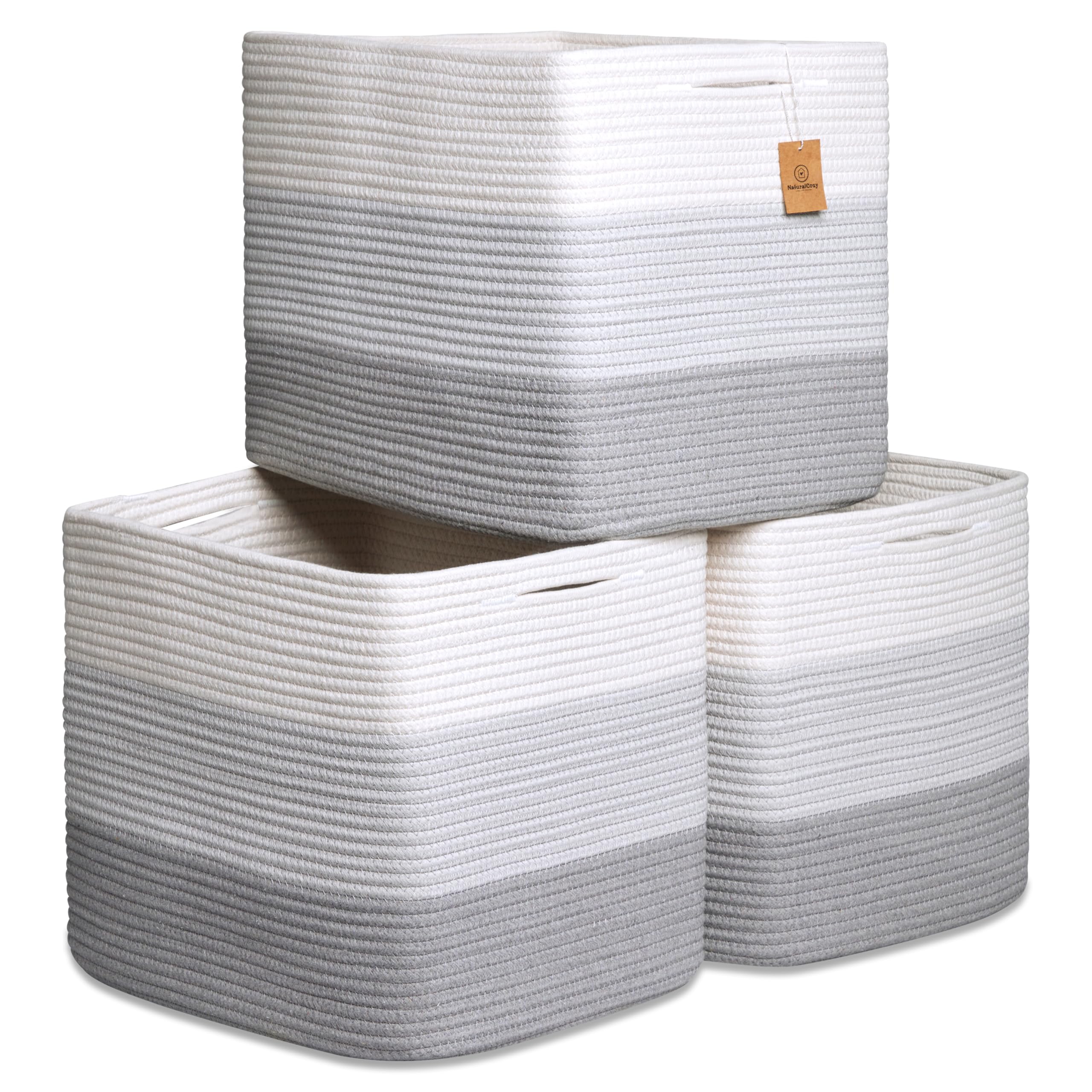 NaturalCozy 13x15x13 Kallax bins folding method for easy shaping and fit.