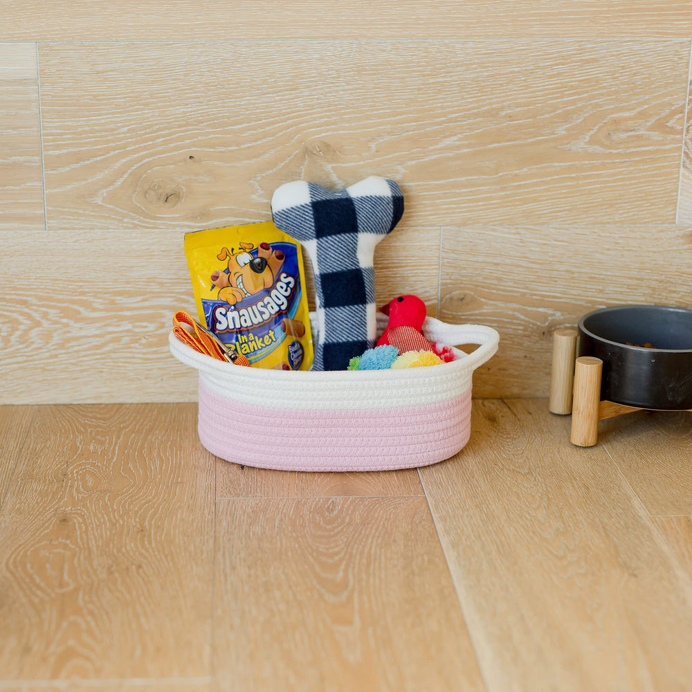 NaturalCozy durable stitching basket set highlights reinforced handles and base.