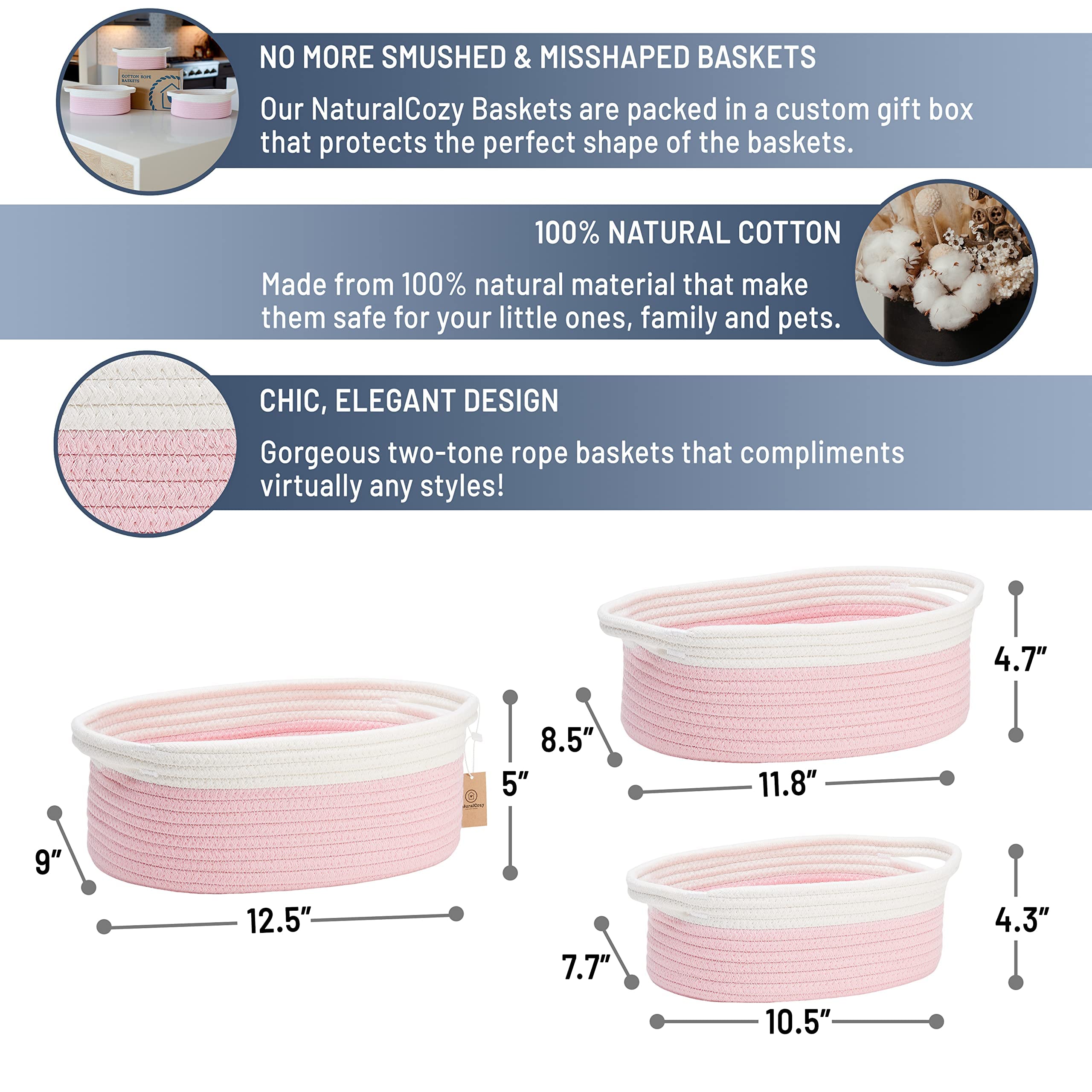 NaturalCozy pet toy basket keeps cats and dogs' toys neatly contained.