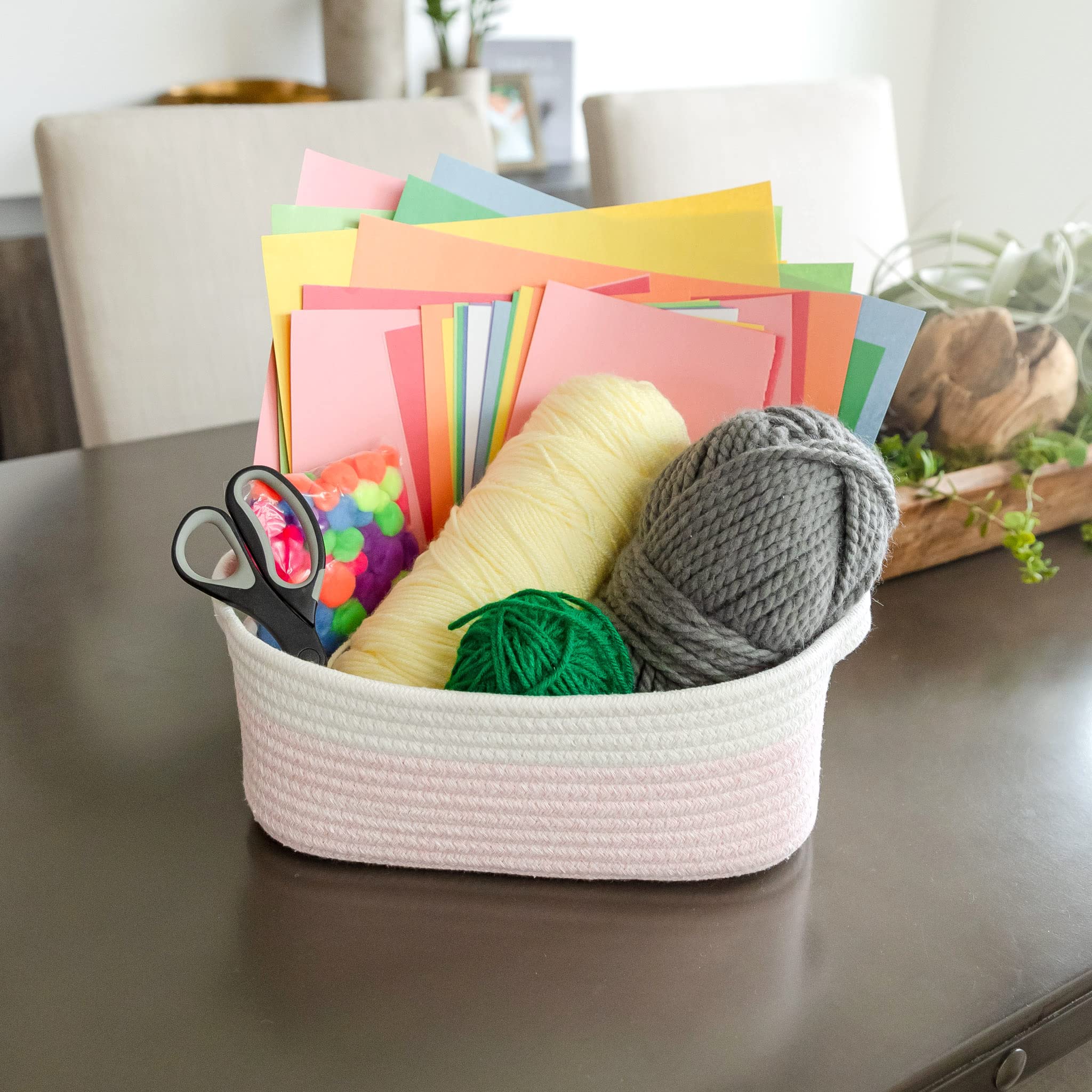 NaturalCozy reinforced-handles basket demonstrates sturdy, scratch-free organization for busy homes.