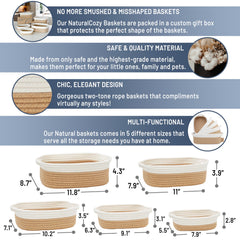 NaturalCozy largest display basket shown in a Montessori-inspired setup for organized play.