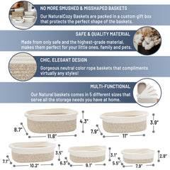 NaturalCozy largest rectangle basket ready for display or fruit storage.