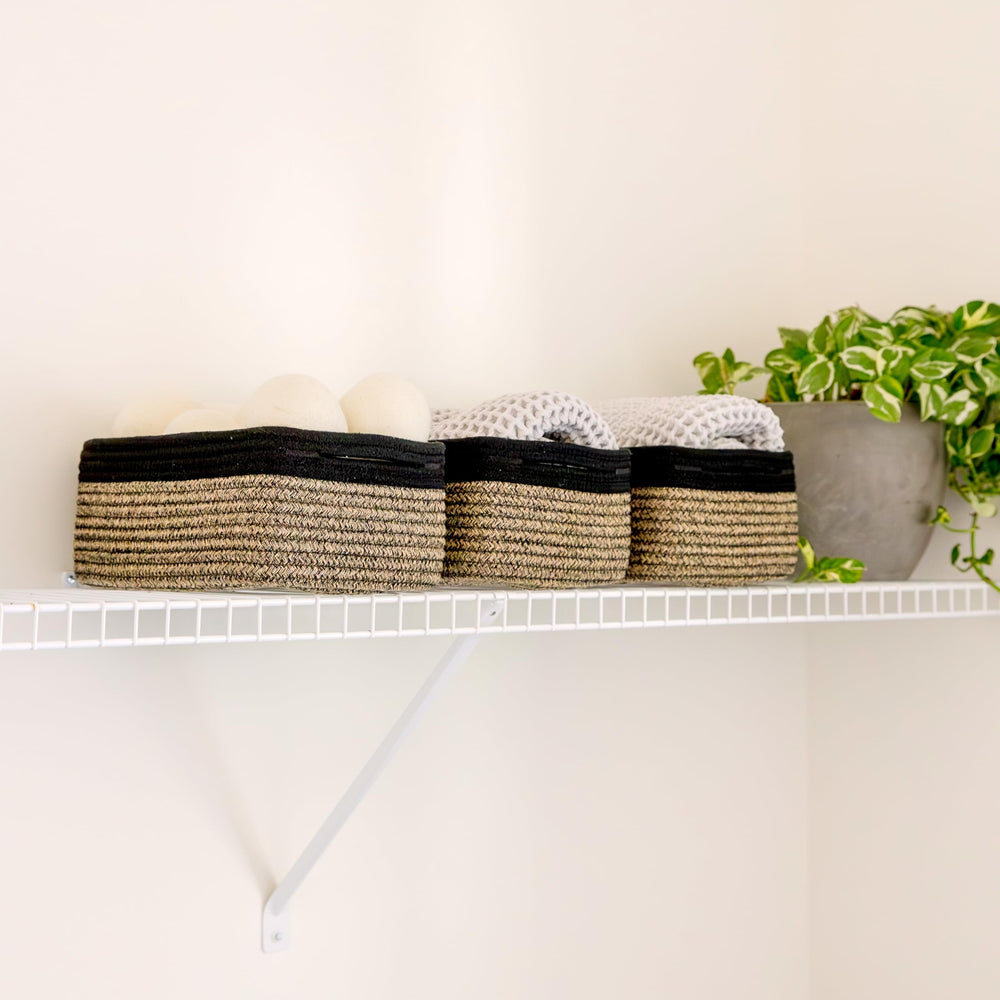 NaturalCozy rectangle basket uses safe cotton material for kid-friendly storage