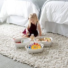 NaturalCozy rectangle basket set medium illustrates bathroom towel organization and clutter-free counters.