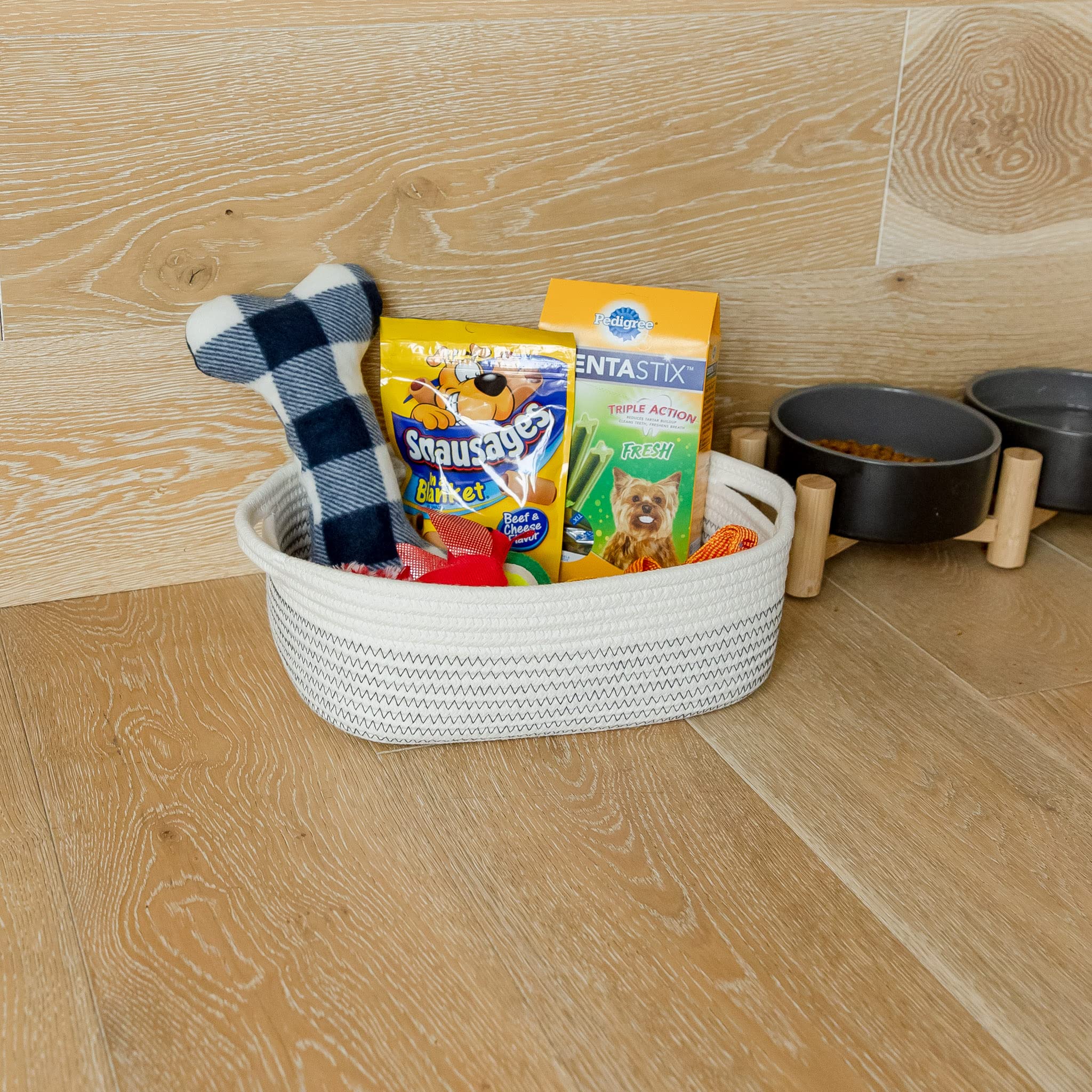 NaturalCozy nursery-decor rectangle basket set enhances Montessori displays with neutral tones.
