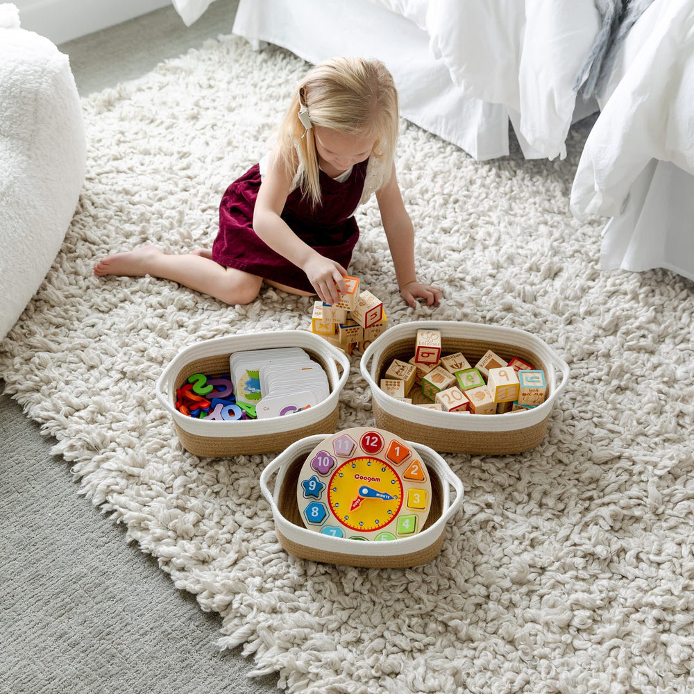 NaturalCozy small storage basket on a dresser doubles as a keys or jewelry organizer.