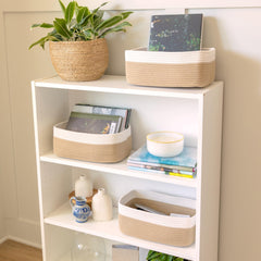 NaturalCozy rectangle-basket-space illustrates maximized storage for toys, books, and blankets.
