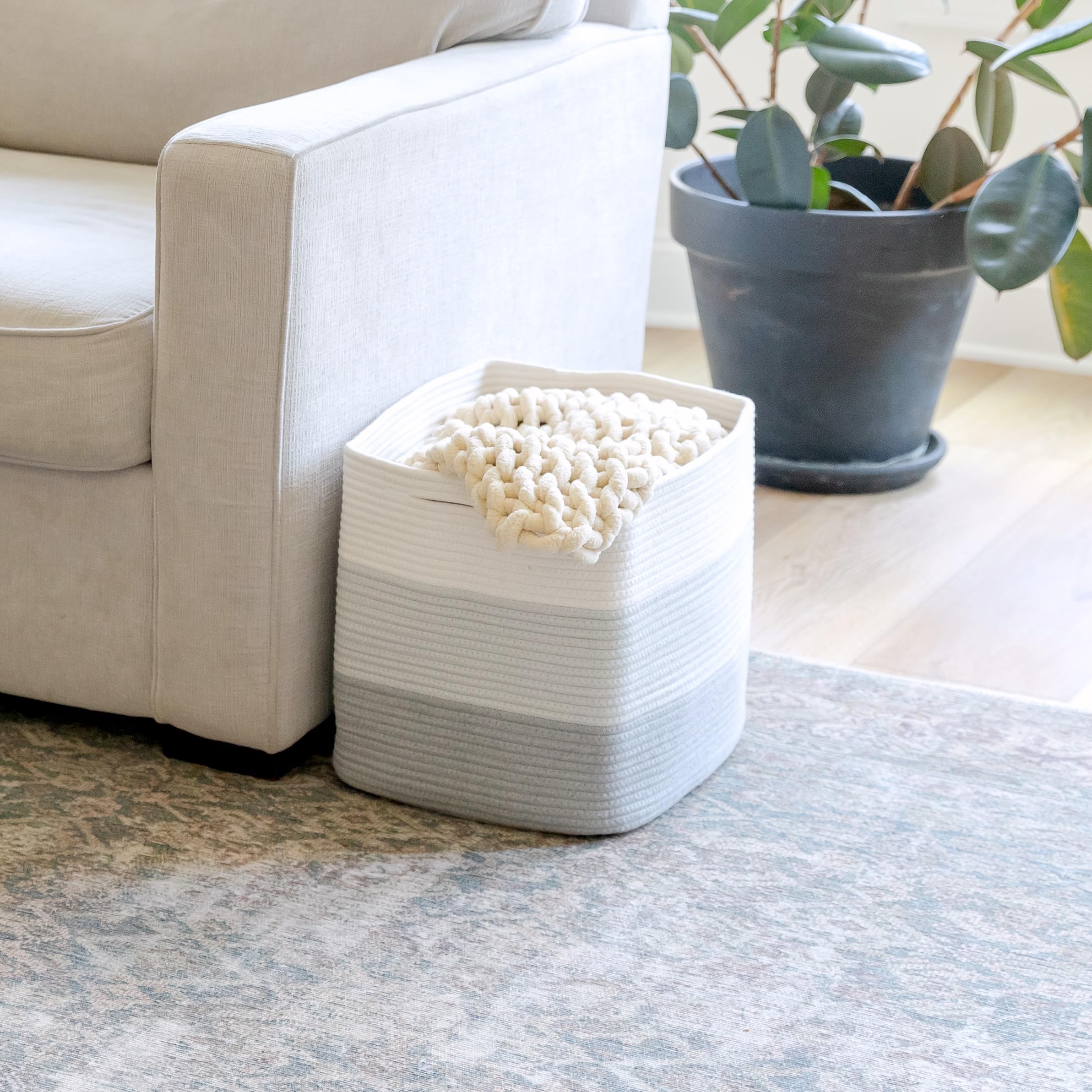 NaturalCozy safe material for kids-friendly storage in homes with toddlers.