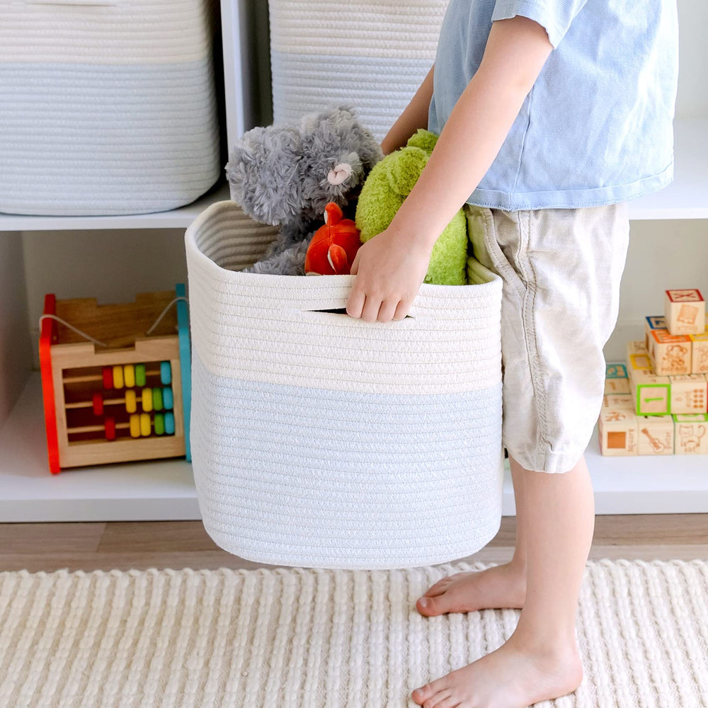 NaturalCozy shelf baskets help declutter bedrooms, classrooms, and storage spaces.