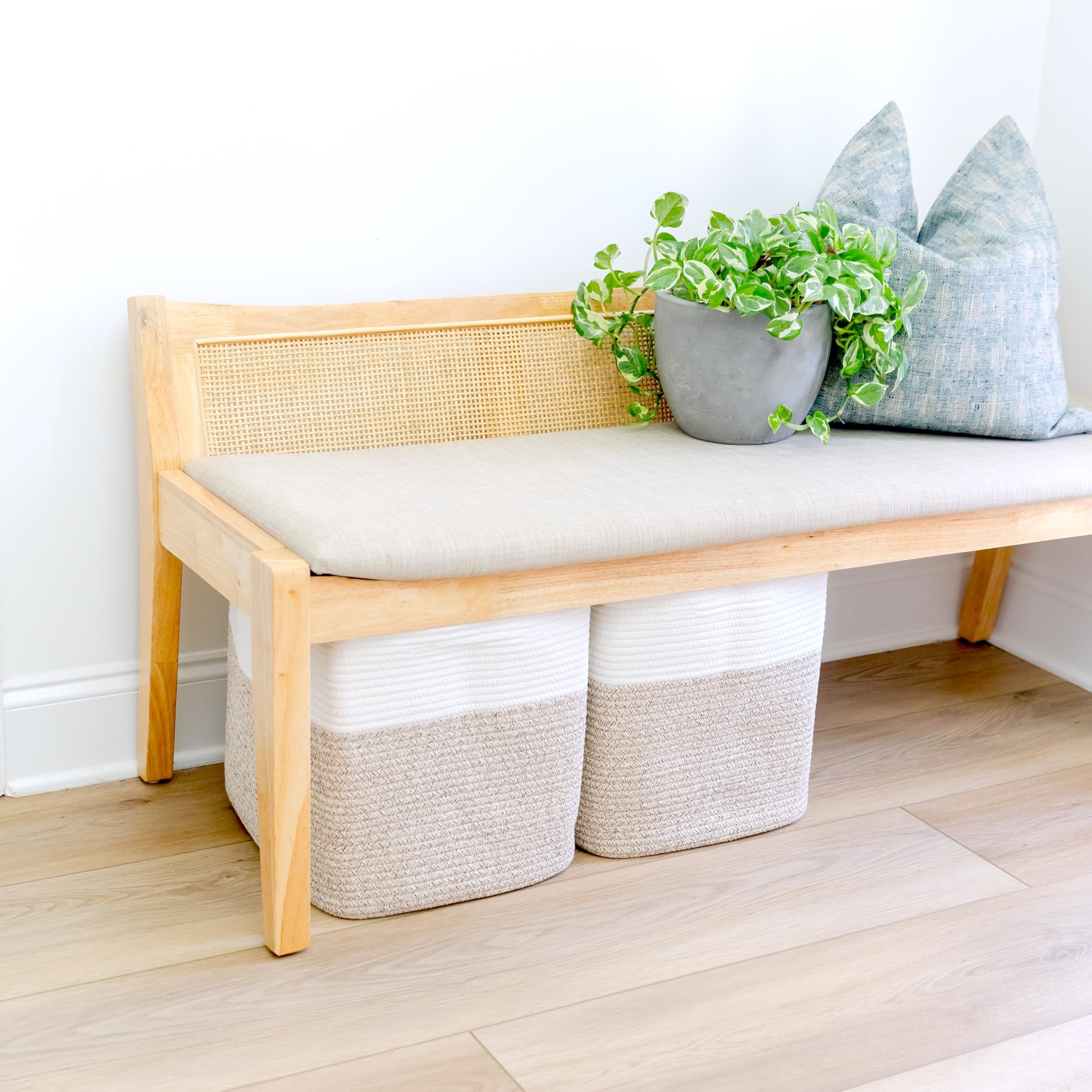 NaturalCozy shelf organization setup demonstrates clutter-free living.