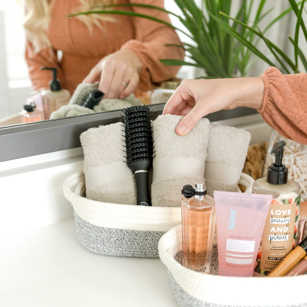 NaturalCozy small basket stores keys and jewelry with decorative ease