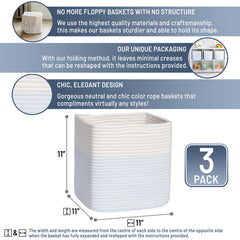 NaturalCozy square baskets reveal hidden handles for smooth carrying and heavy-load stability.