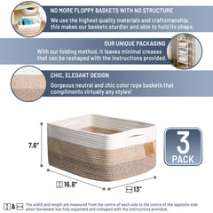 NaturalCozy storage basket folding instructions highlight easy shaping for versatile organization.