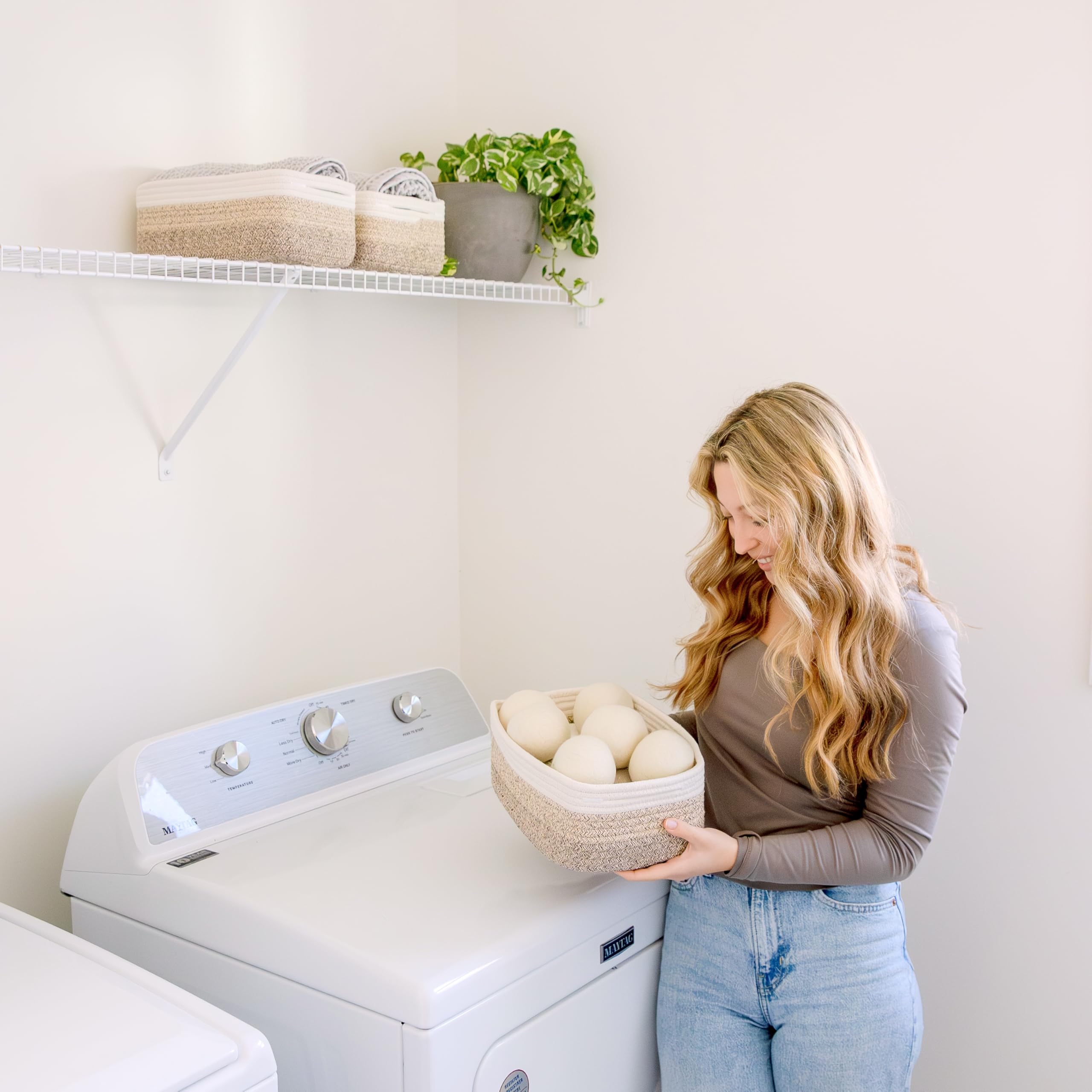 NaturalCozy storage basket hidden-handles blend into decor while enabling easy retrieval.