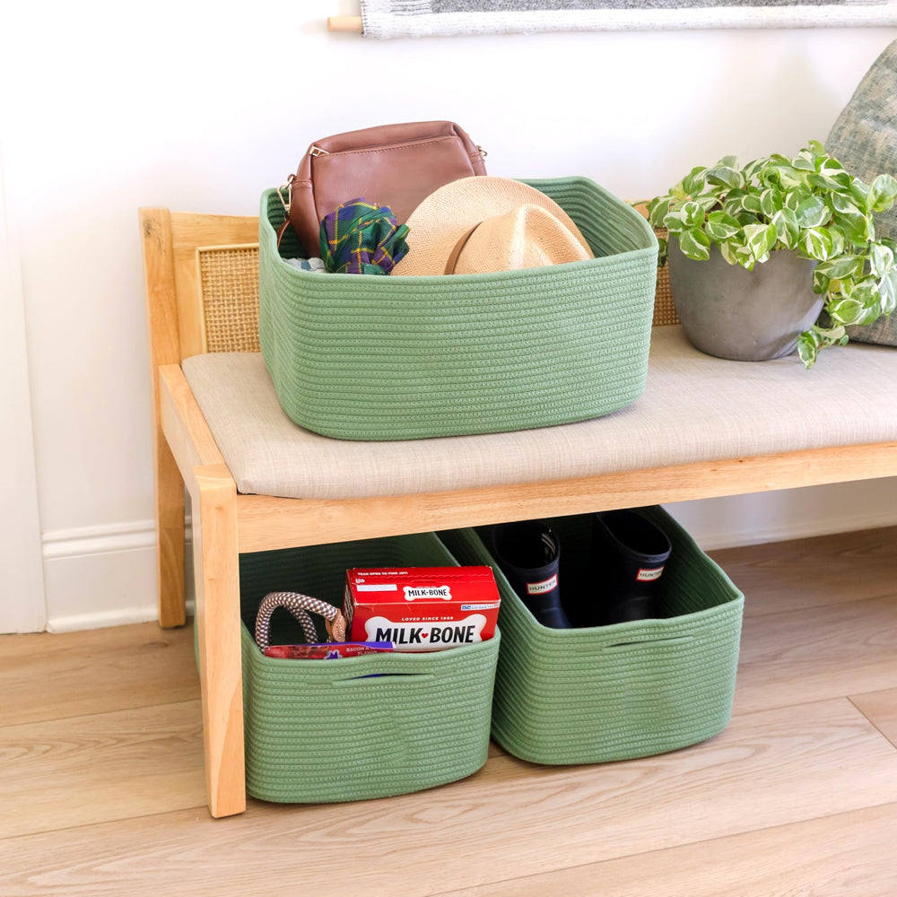 NaturalCozy blanket organization image shows cozy, clutter-free living spaces