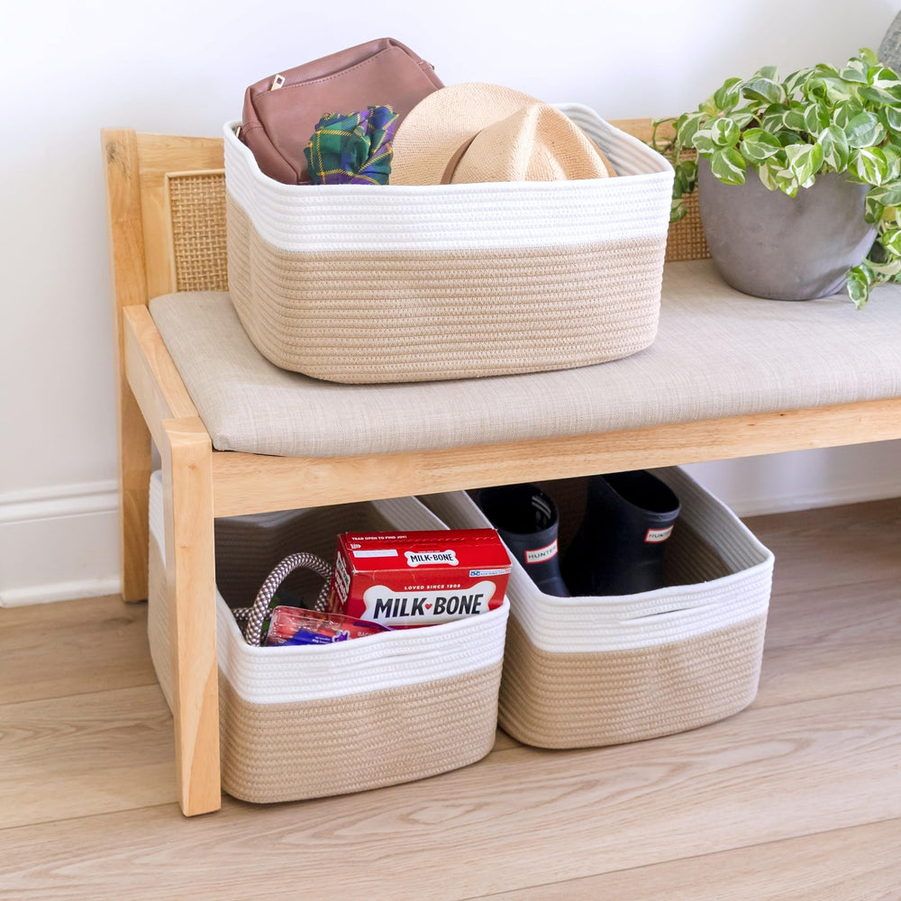 NaturalCozy laundry-bin alternative keeps small loads tidy.
