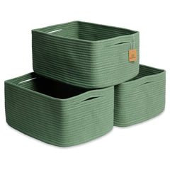 NaturalCozy storage baskets rectangle shape keeps shelves organized and accessible