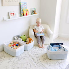 NaturalCozy Storage Baskets rectangular-space emphasizes extra capacity for toys, books, and blankets.