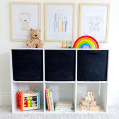 NaturalCozy Storage Cubes made from 100 percent cotton rope for safe, sturdy use.
