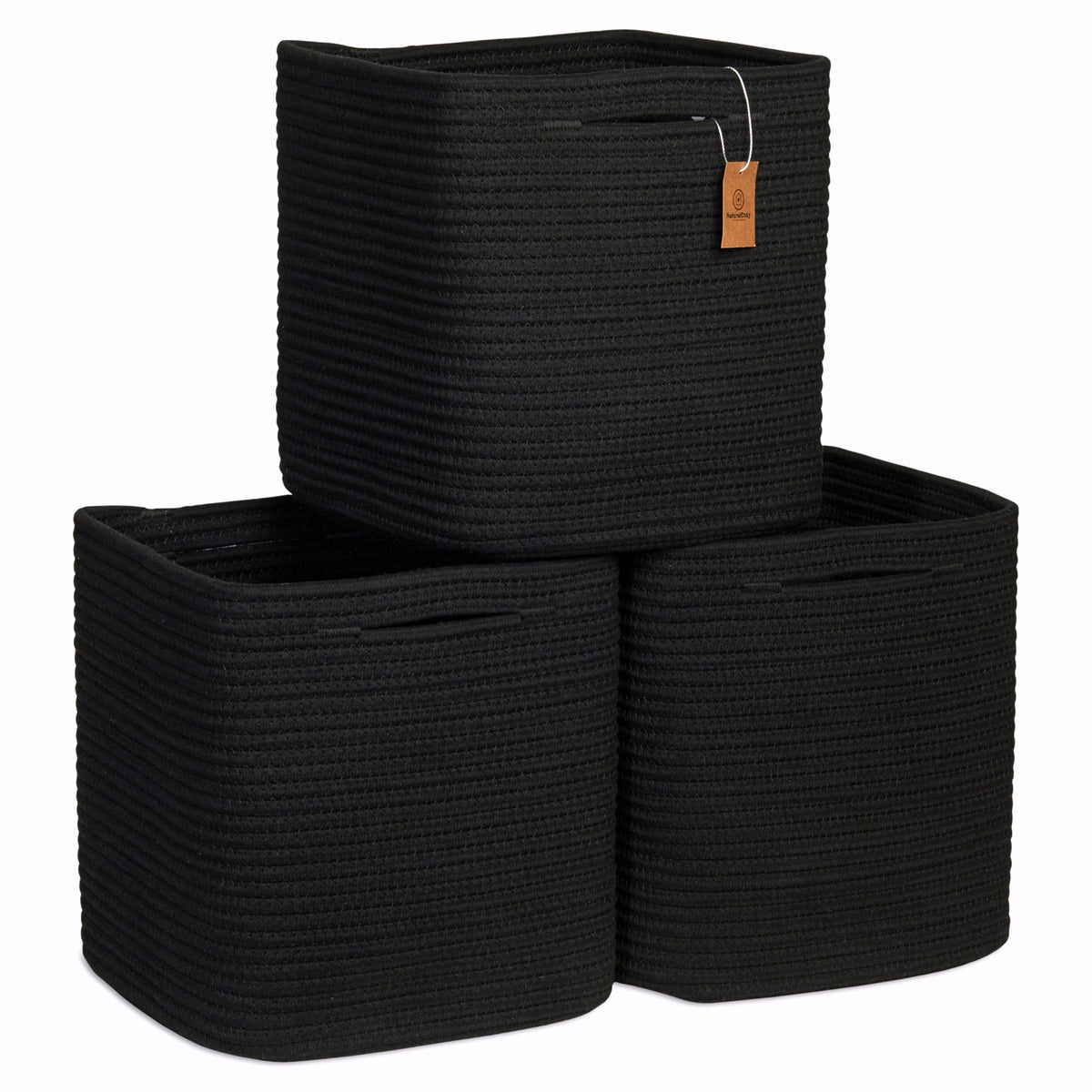 NaturalCozy Storage Cubes demonstrate wrinkle-free shaping for tidy shelves.