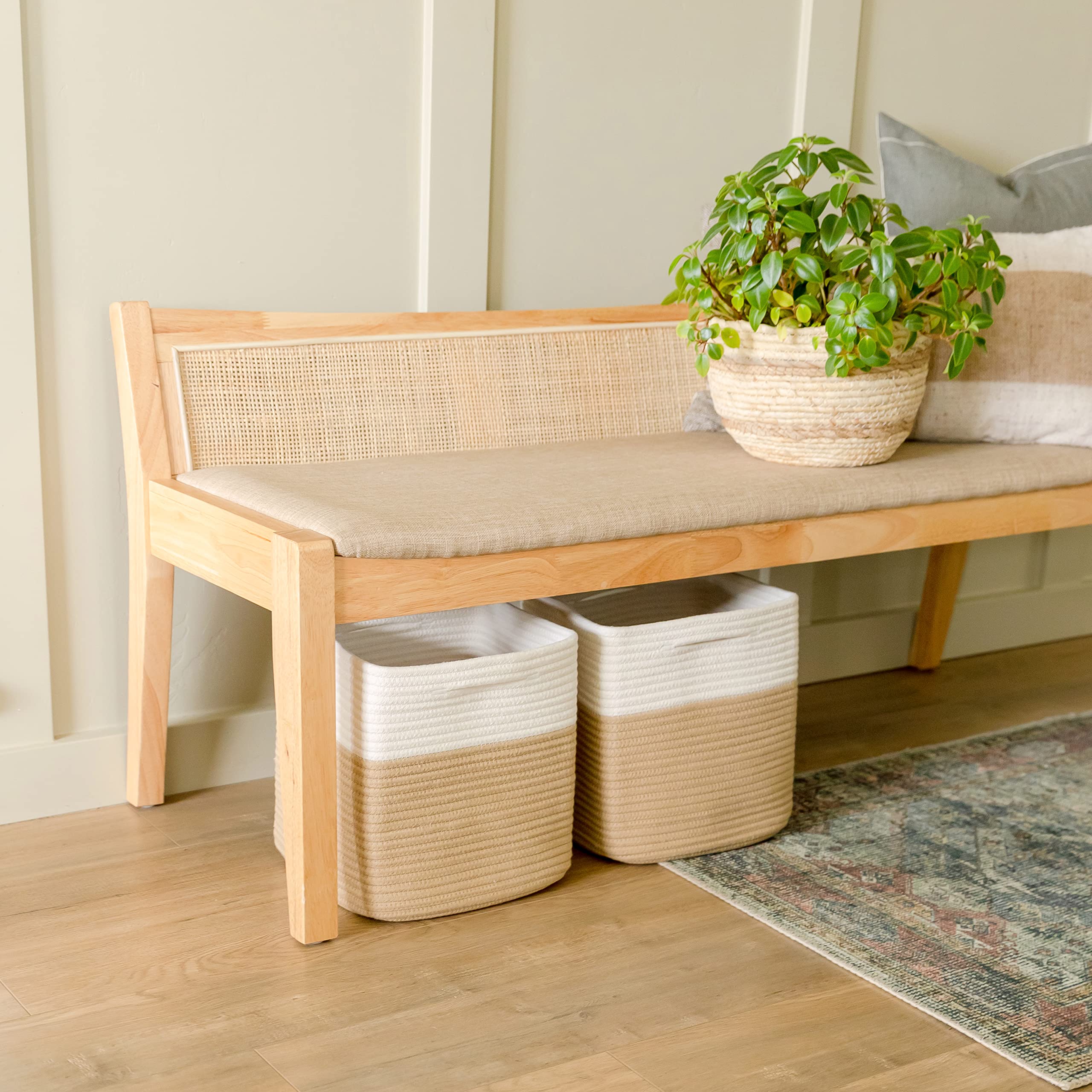 NaturalCozy Storage Cubes 28-percent-more-space than round bins.