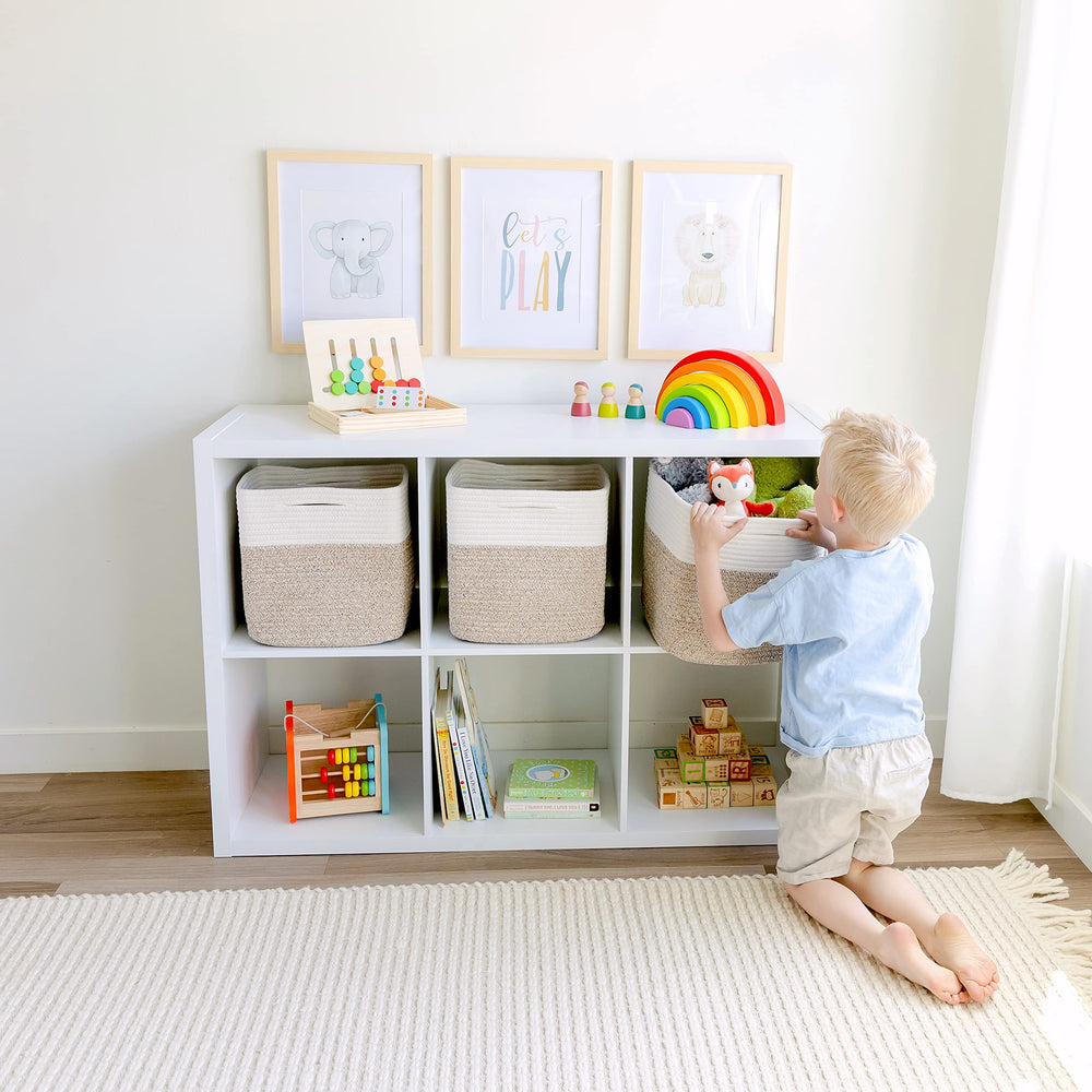 NaturalCozy storage cubes dense-storage-space emphasizes extra room for toys and blankets