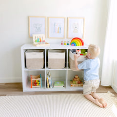 NaturalCozy storage cubes dense-storage-space emphasizes extra room for toys and blankets