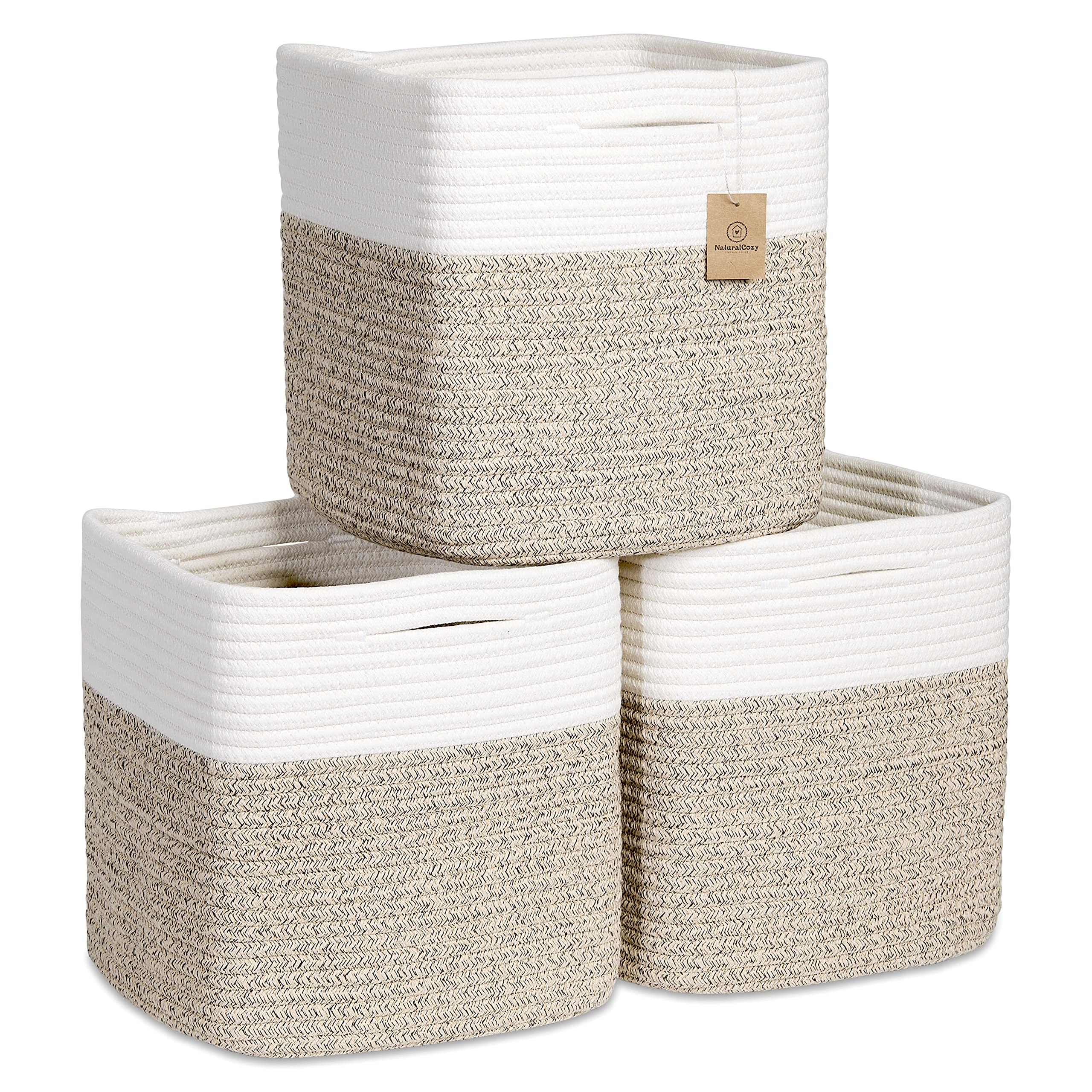 NaturalCozy storage cubes folded-basket demonstrates easy shaping for organized toy storage