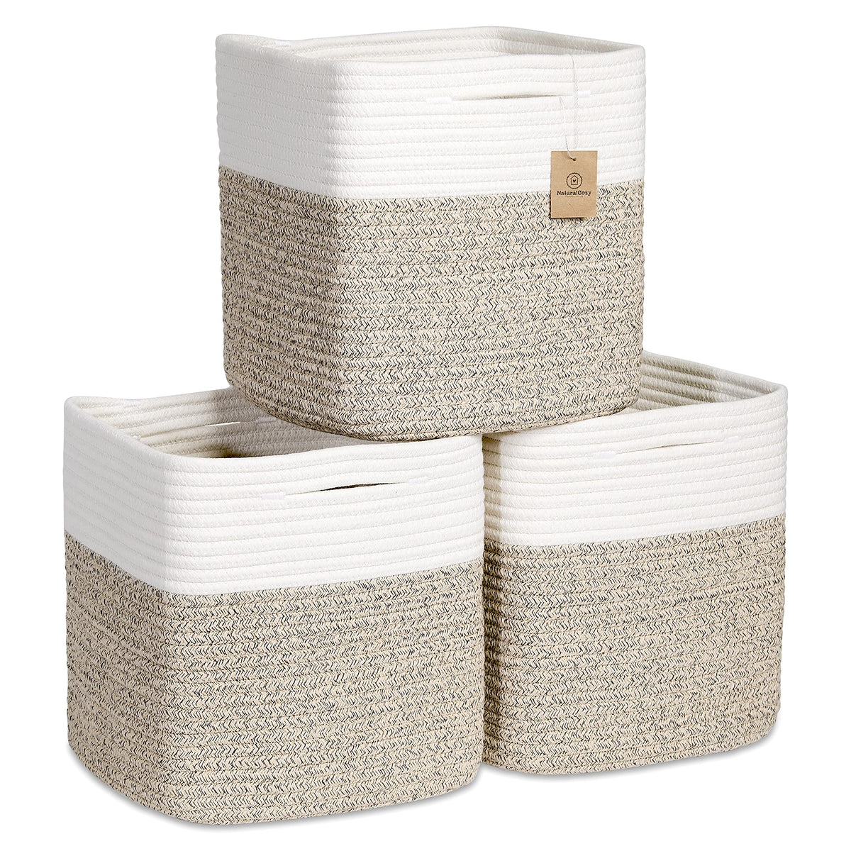 NaturalCozy storage cubes folded-basket demonstrates easy shaping for organized toy storage